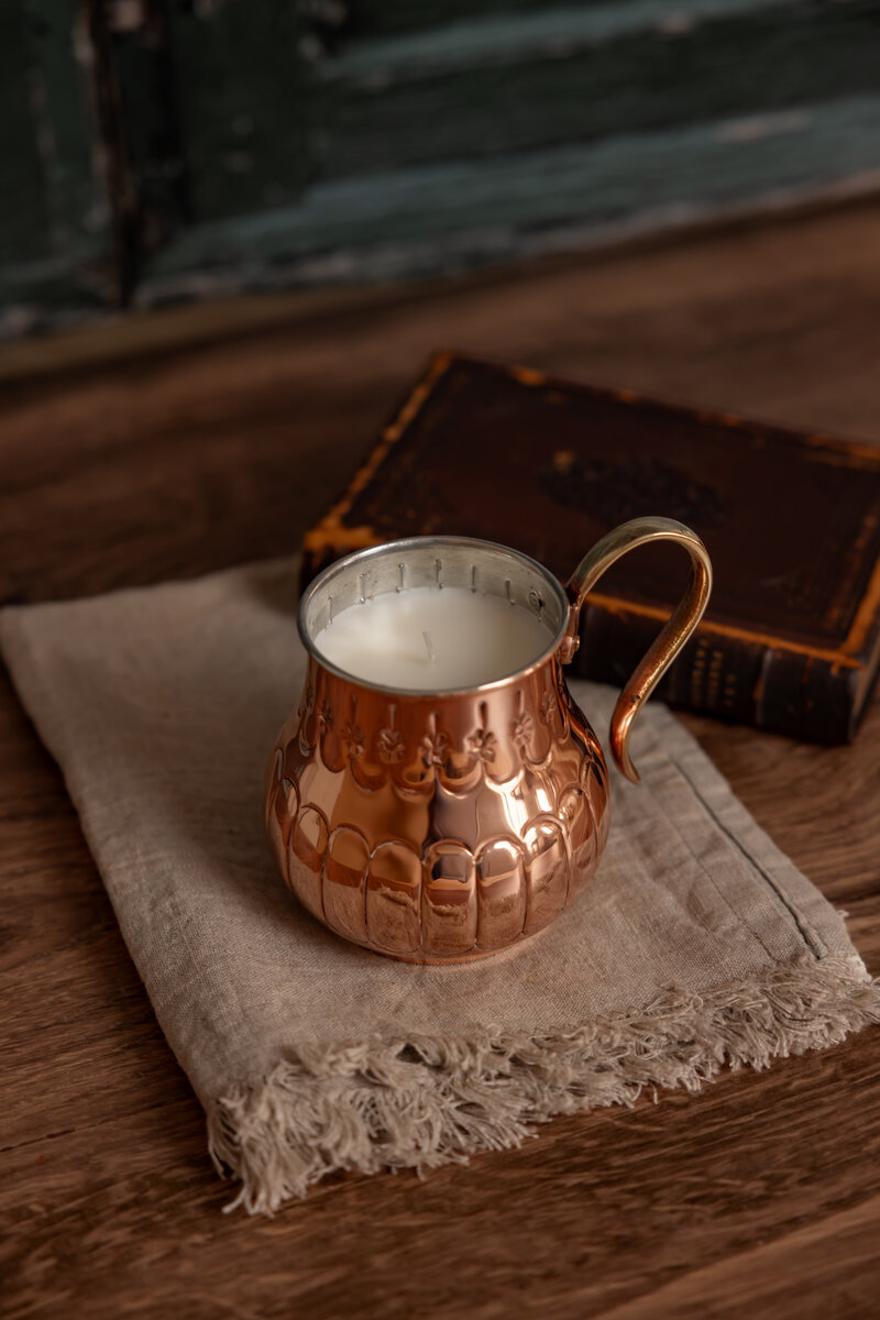 coppermill kitchen copper cup with candle fill