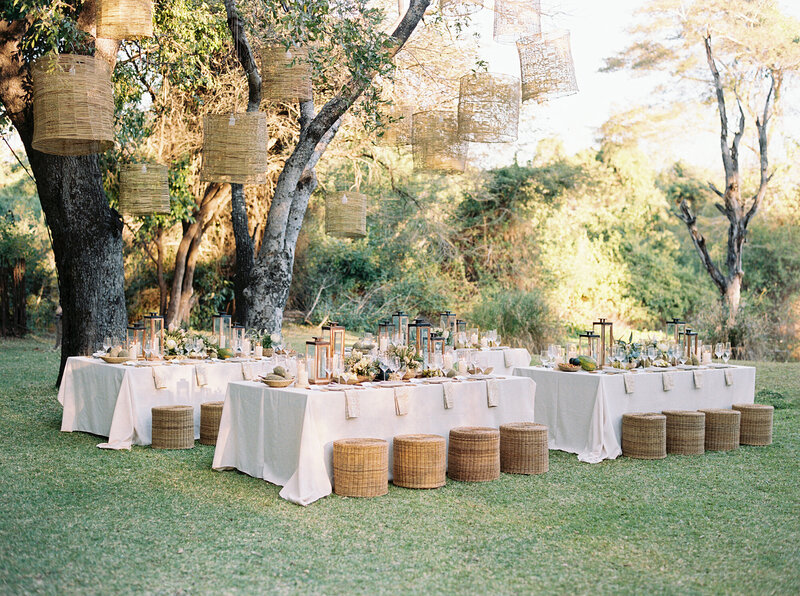 A luxury table layout in Zambia Africa