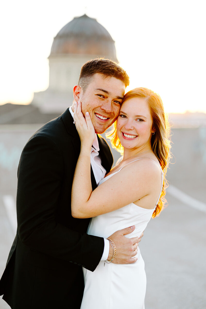Experience this romantic Salt Lake City elopement featuring a stunning first look at the Utah State Capitol and emotional private vows in the snowy woods of Tibble Fork. A dreamy winter wedding captured with timeless elegance and cinematic detail.