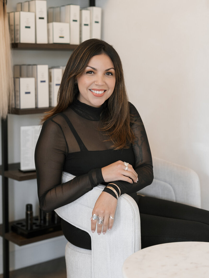 hair stylist team member at upscale hair salon
