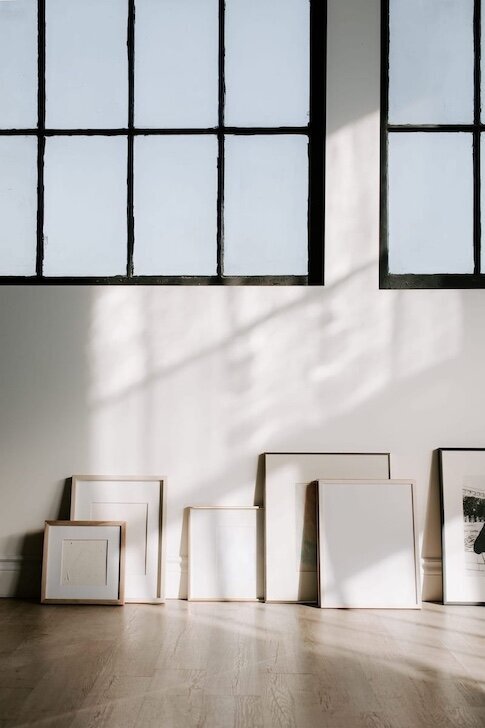 frames under large windows