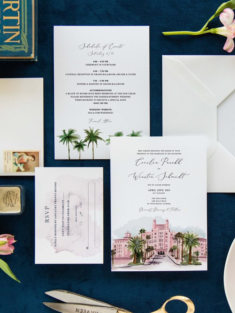 Jaye-Bird-Custom-Wedding-Invitations-DonCesar-Hotel-StPete-Beach-Florida