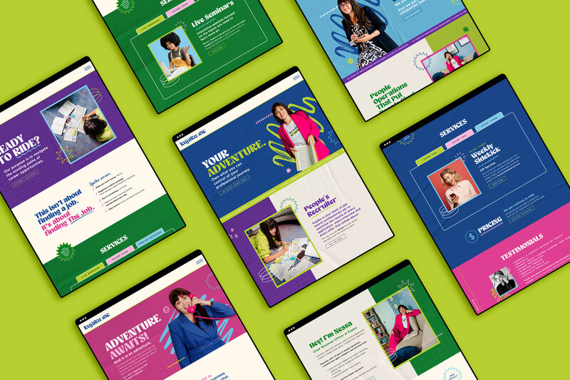 Showit Website Design Mockup for a bold, colorful brand