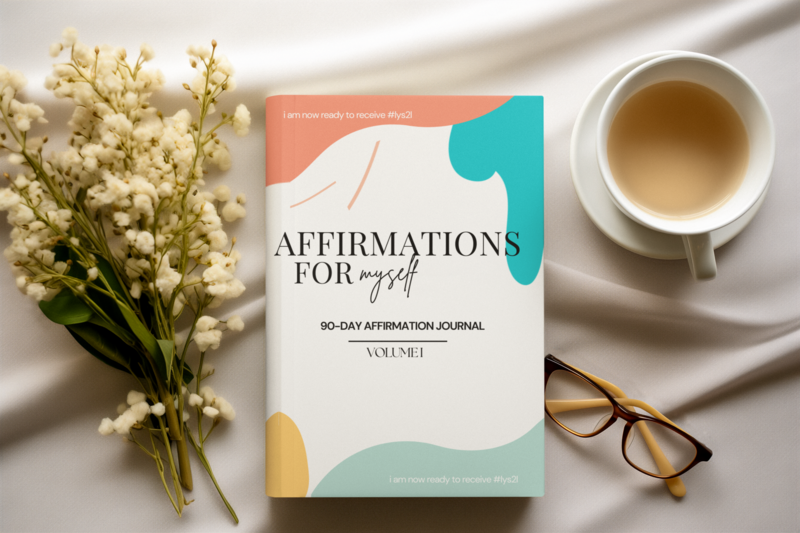ai-generated-mockup-featuring-a-book-lying-next-to-a-cup-of-coffee-and-a-bouquet-m38105