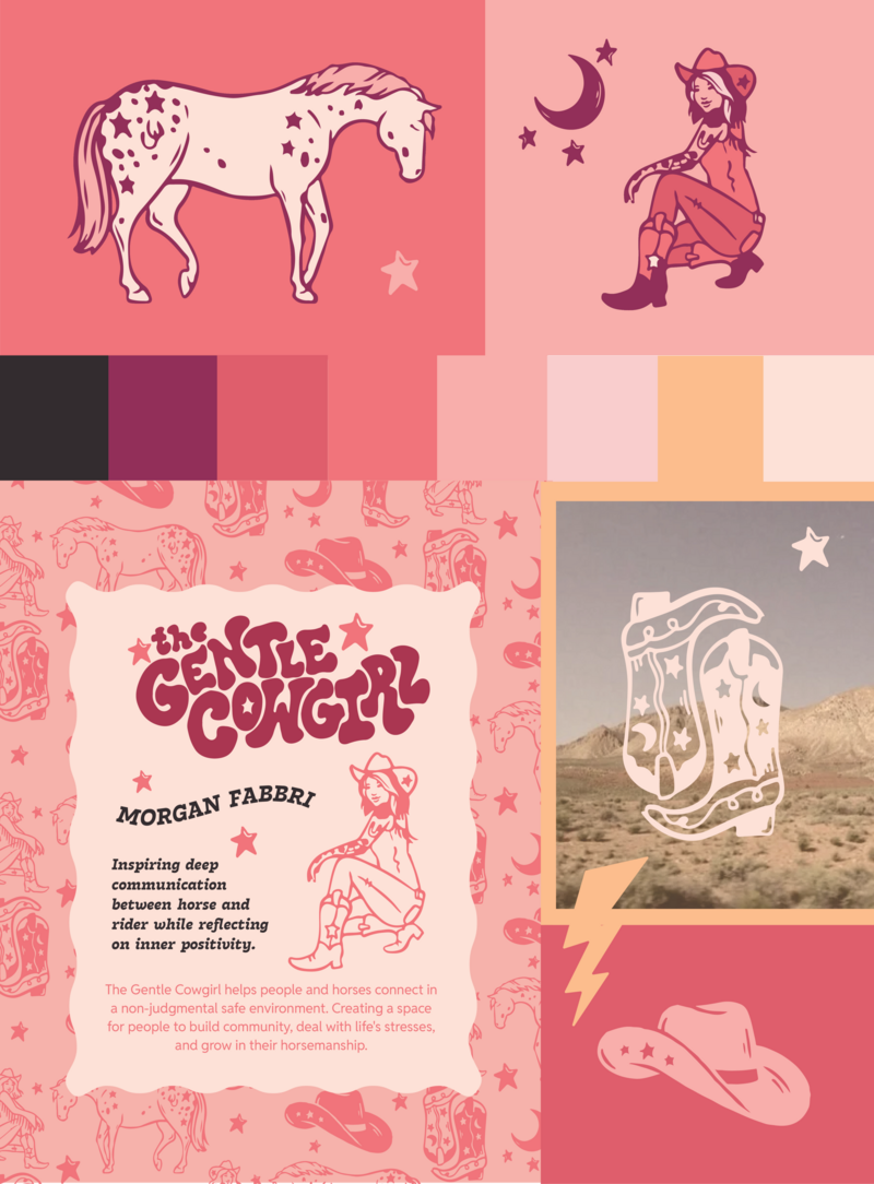gentle cowgirl boot logo branding