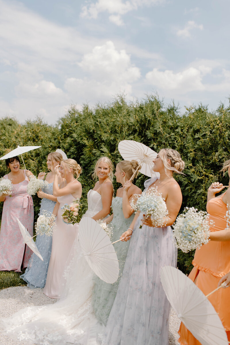 Carmel wedding photographer bridal party photo

