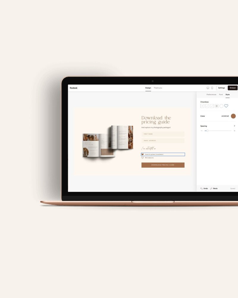 Boho Flodesk opt-in forms Honey Seed 4