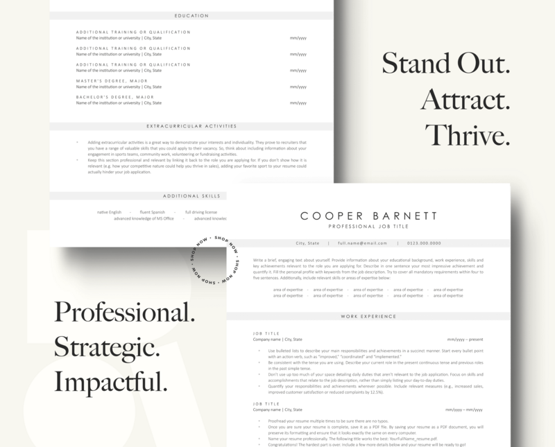 ATS-FRIENDLY RESUME + COVER LETTER