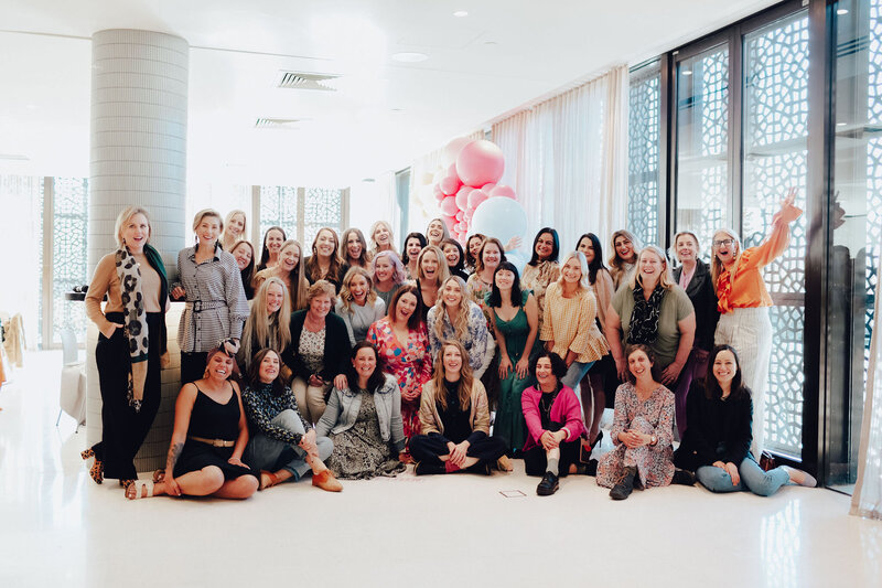 A group shot of all the business women that attended Emily's business event.