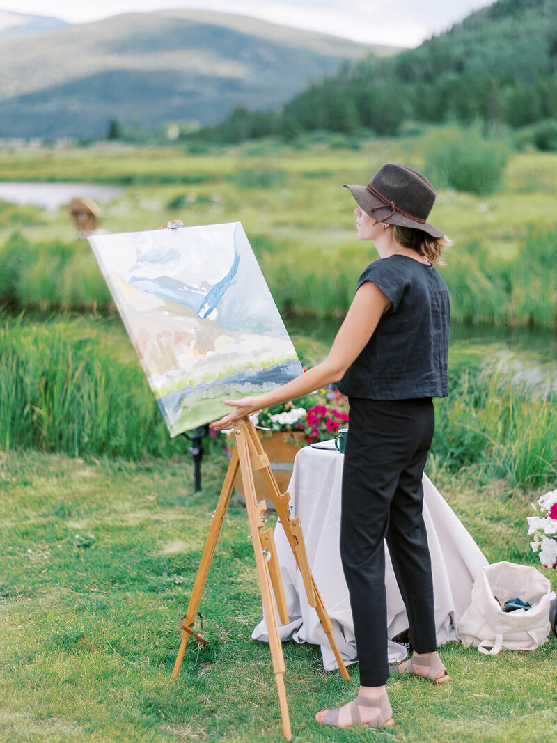 Kelsey Shields Painting_camp Hale wedding