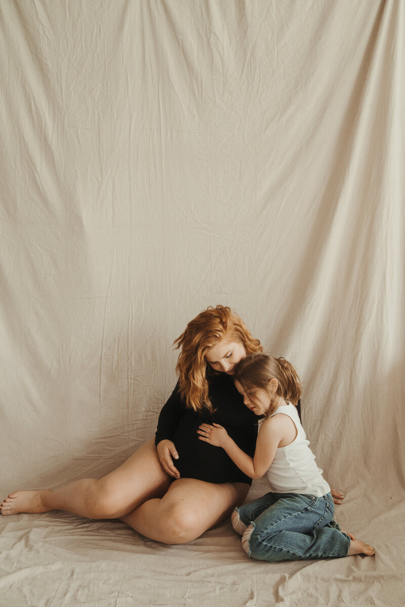 maternity editorial mother daughter session