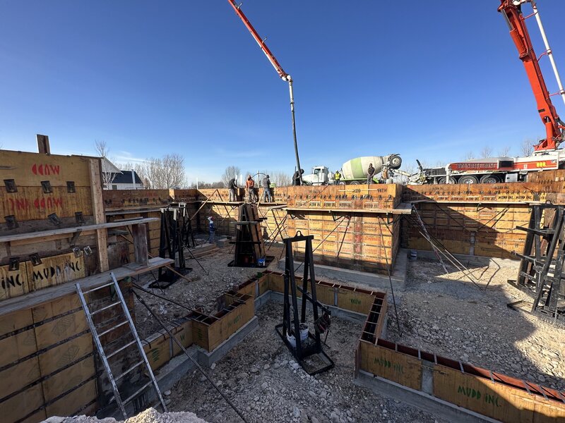 Building process exterior by Eagle Idaho luxury custom home builder designer Thompson Homes