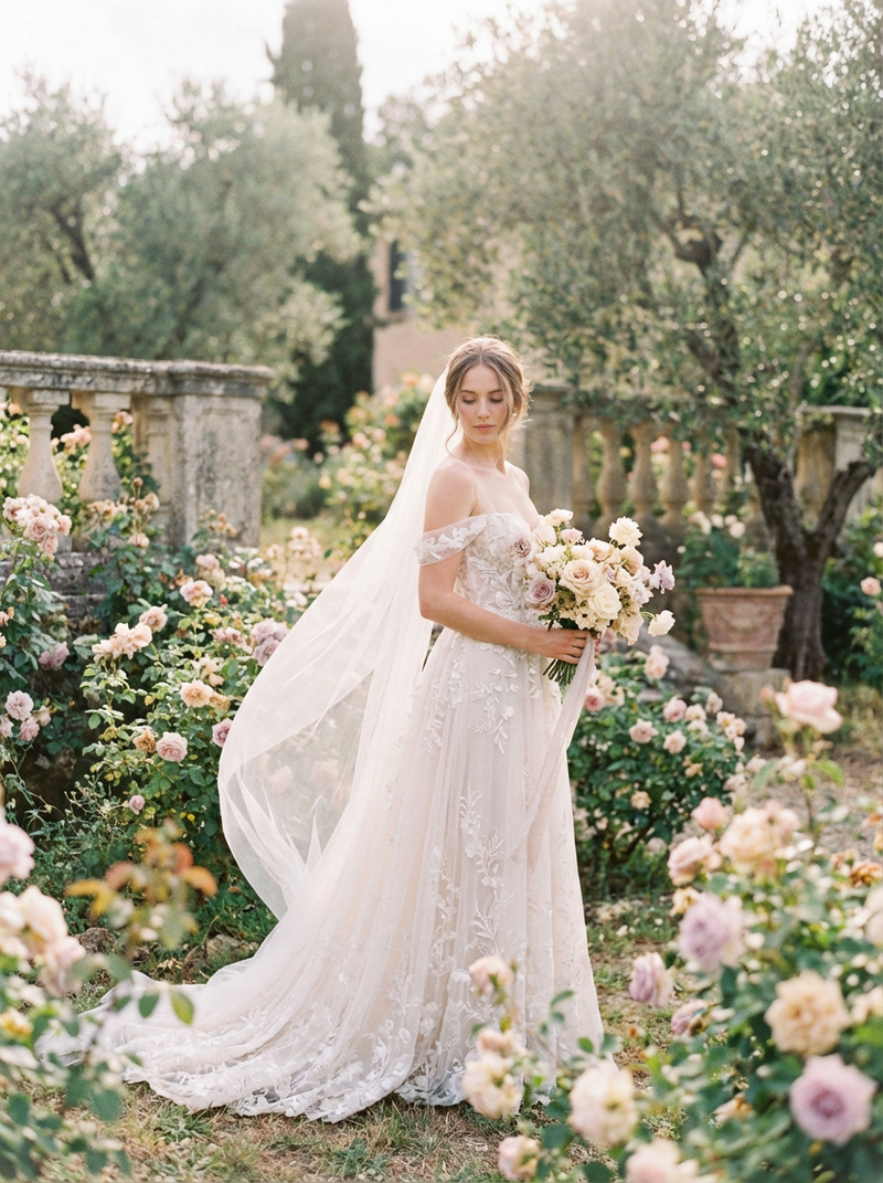 Firefly_Gemini Flash_Fine-art bridal film photography captured in soft natural light. The bride standing g 246827