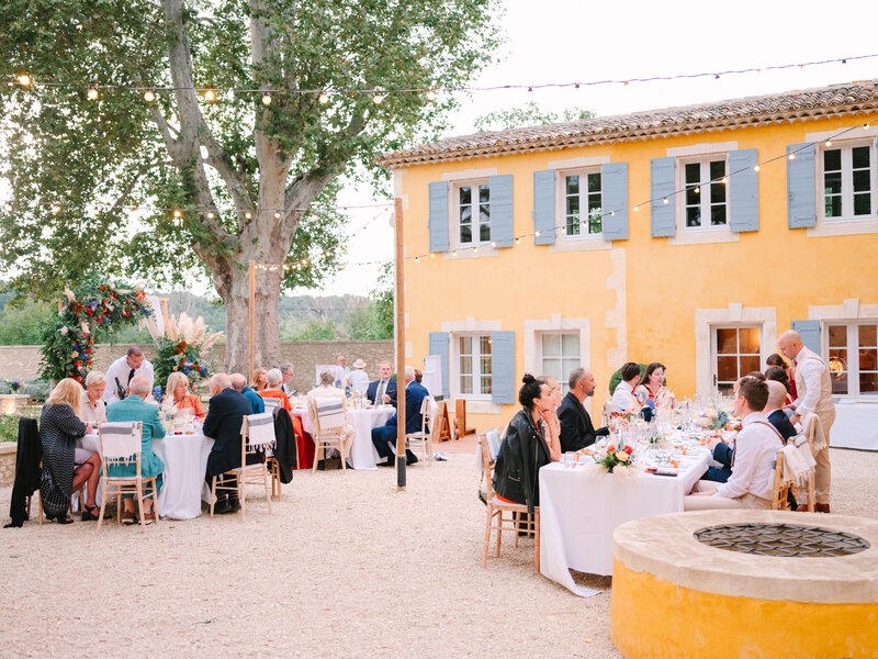 Dinner at the Beginning of the Evening Wedding Reception