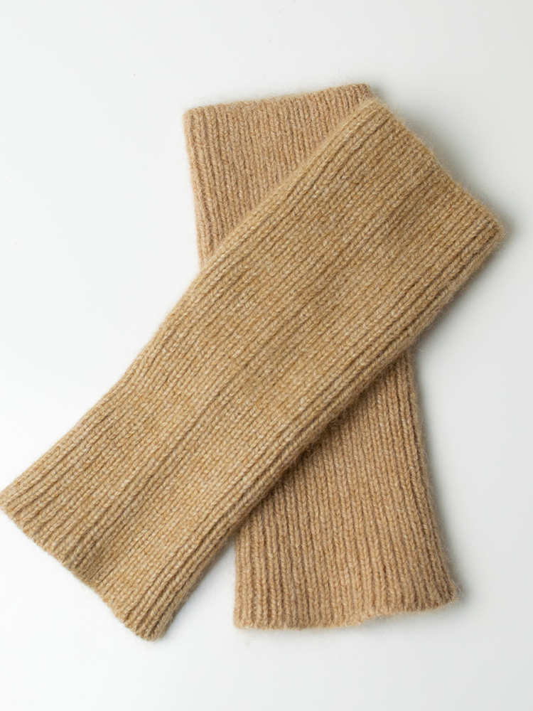 Seattle Mitts Cashmere Camel flat
