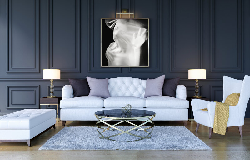 Fine Art Prints in a luxury living room