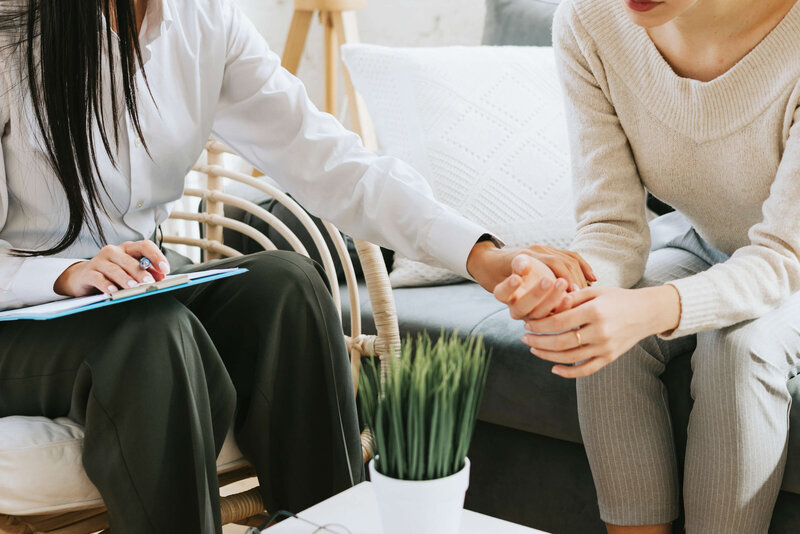 Therapist offering support during EMDR therapy