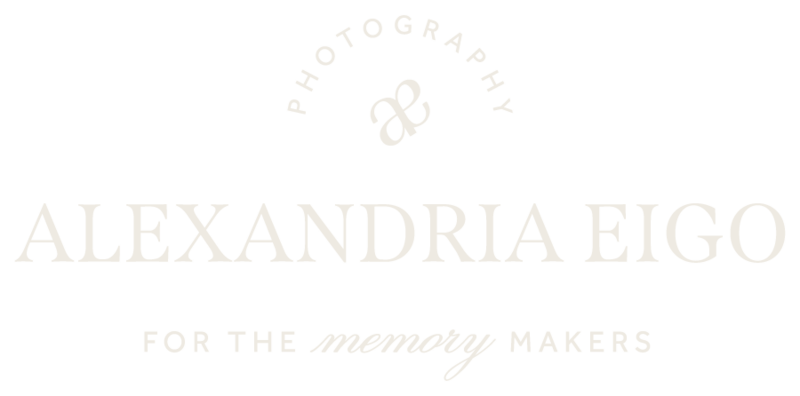 Alexandria Eigo Photography Primary Logo in Ivory