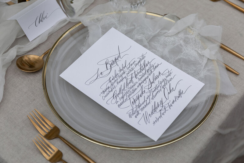 Calligraphy-wedding-menu