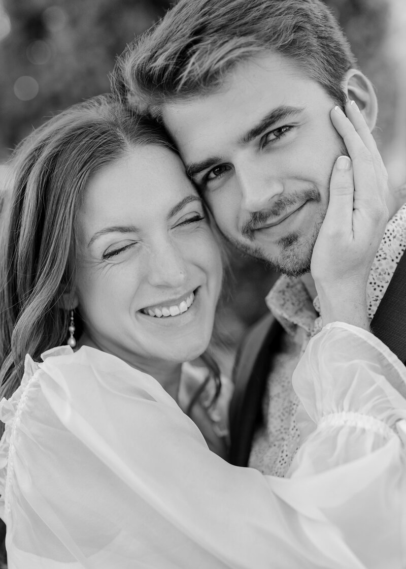 Couple sitting on bench photography