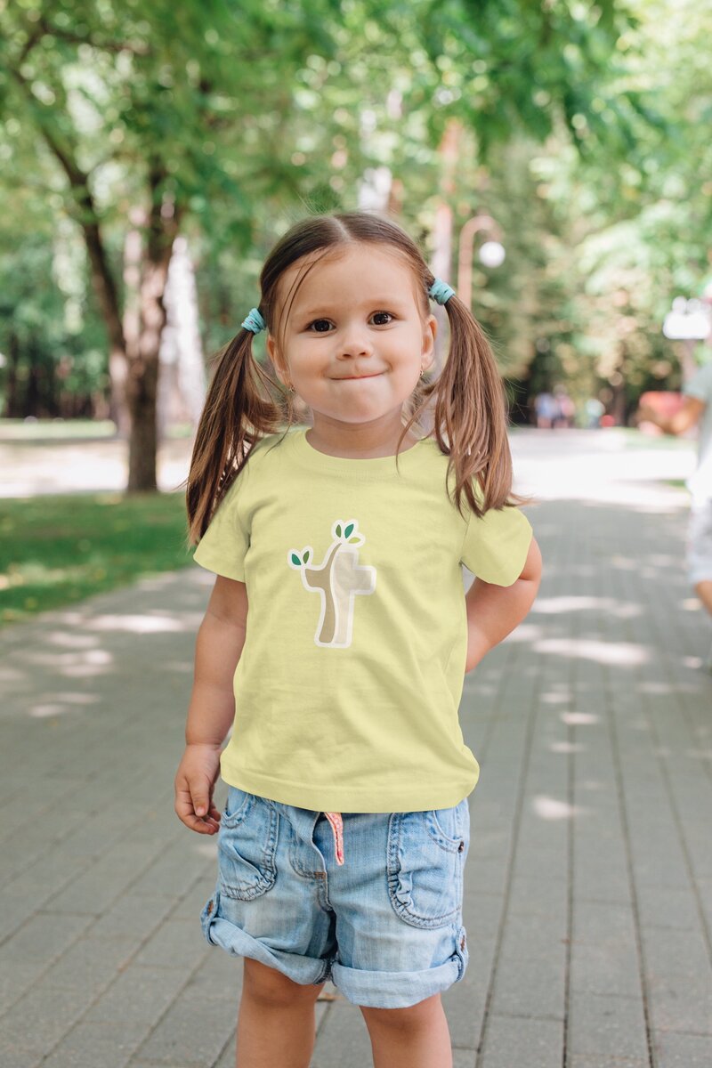 Christian Church logo mark on girl's graphic tee by Amanda DeWoody of Poised Avenue Design Studio out of Temecula Valley, California