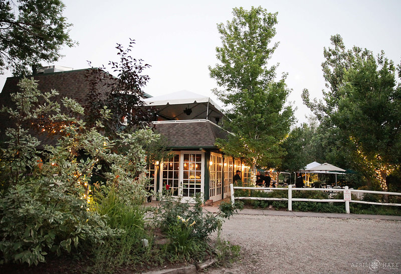 Exterior photo of Greenbriar Inn on a pretty summer wedding in Boulder CO