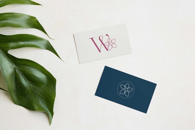 Script logo design for a champagne wall company