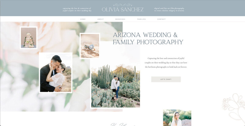 branding and website design​ for a portrait photography website by Palme Design Co