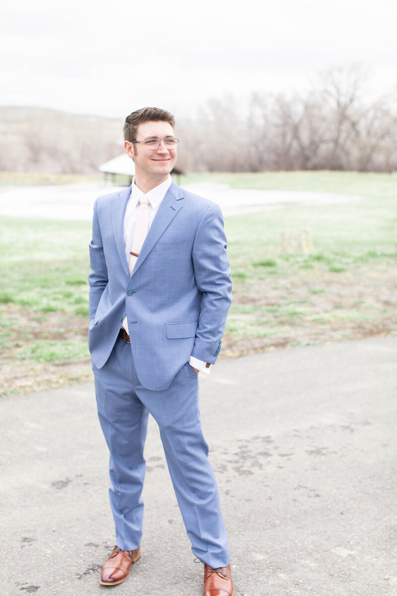 groom portrait at camelot ranch events