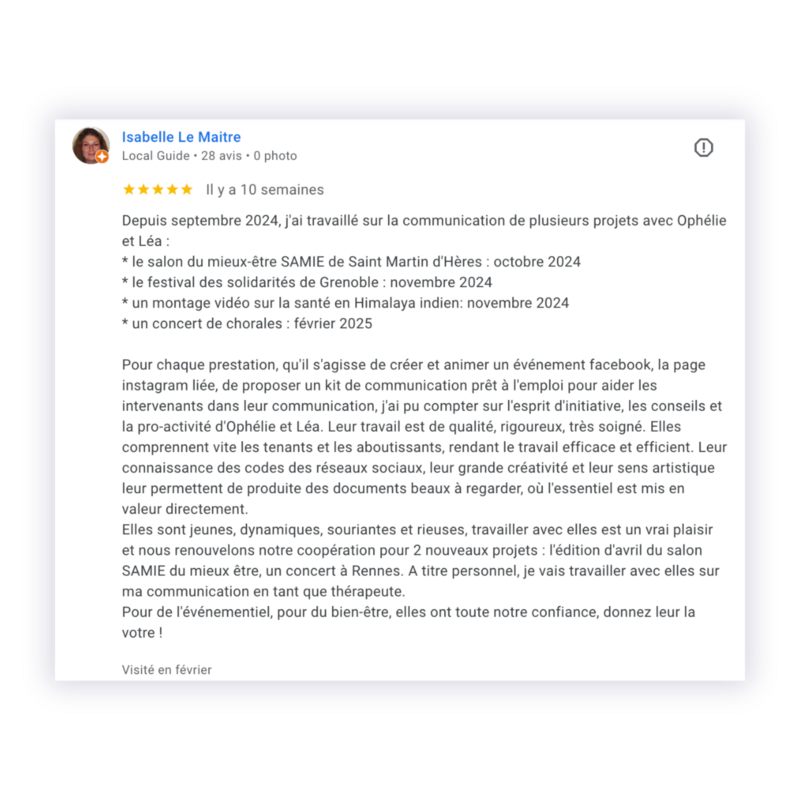 Avis - Agence Coésio - communication acteurs du bien-être