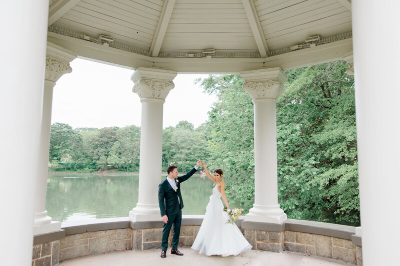 bride and groom dancing at Atlanta GA wedding venue