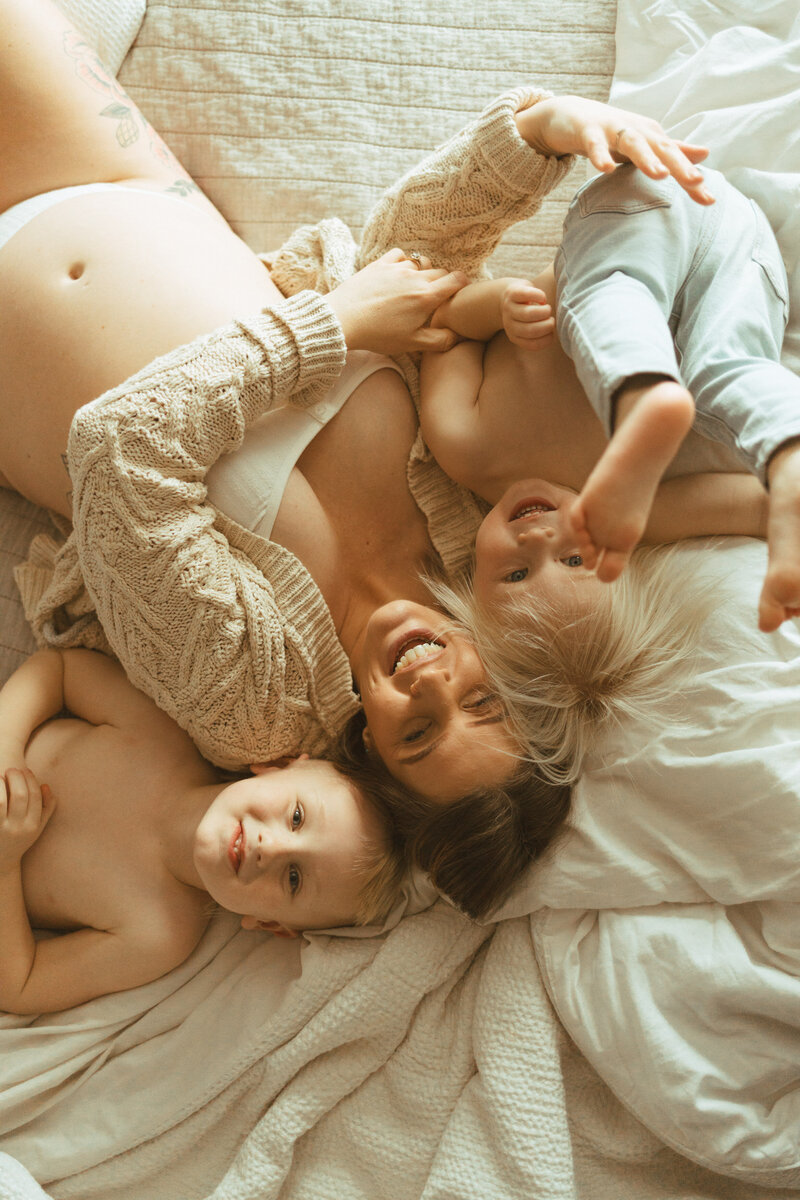 Mother breastfeeding her baby.