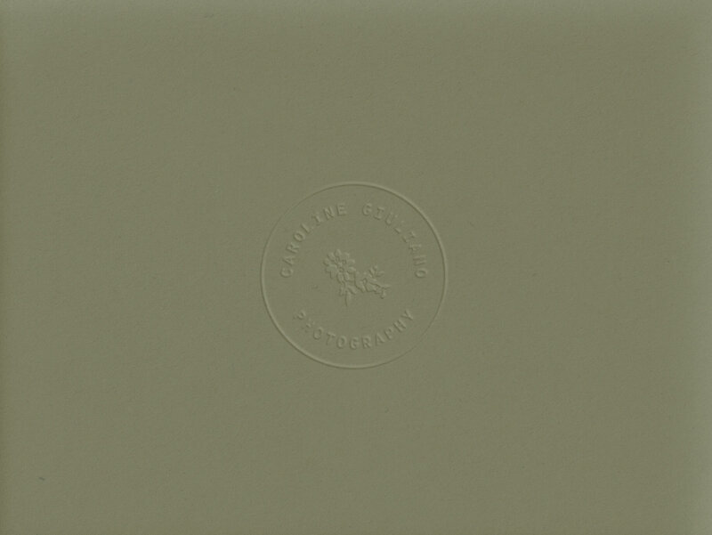 Embossed photographer brand icon mark