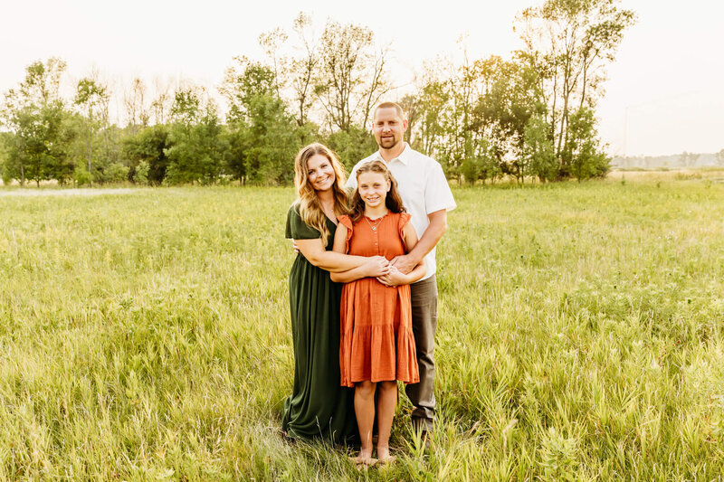 beautiful family holding each other during their family photo session