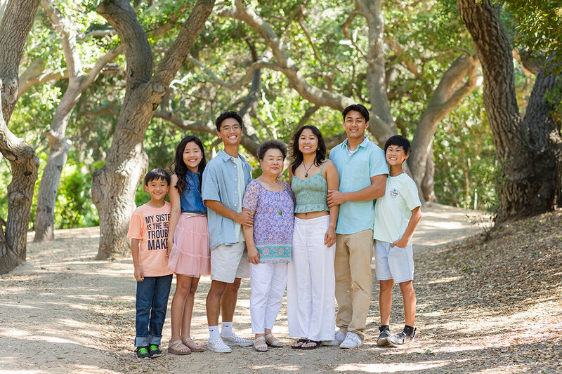 Grandma with grandchildren at Oak Canyon Nature Center in Anaheim