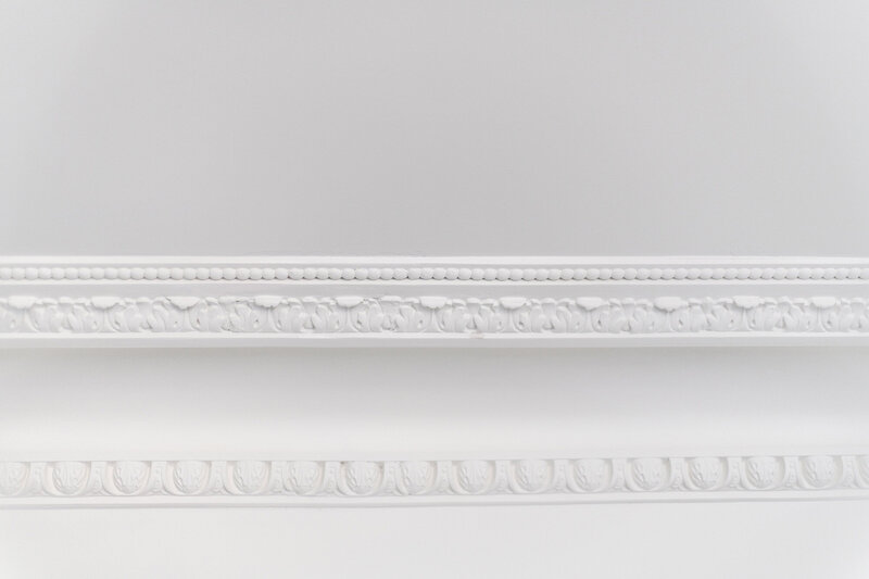 Hand-cast plaster crown molding