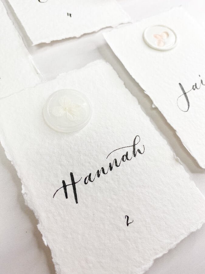 brand calligraphy invites