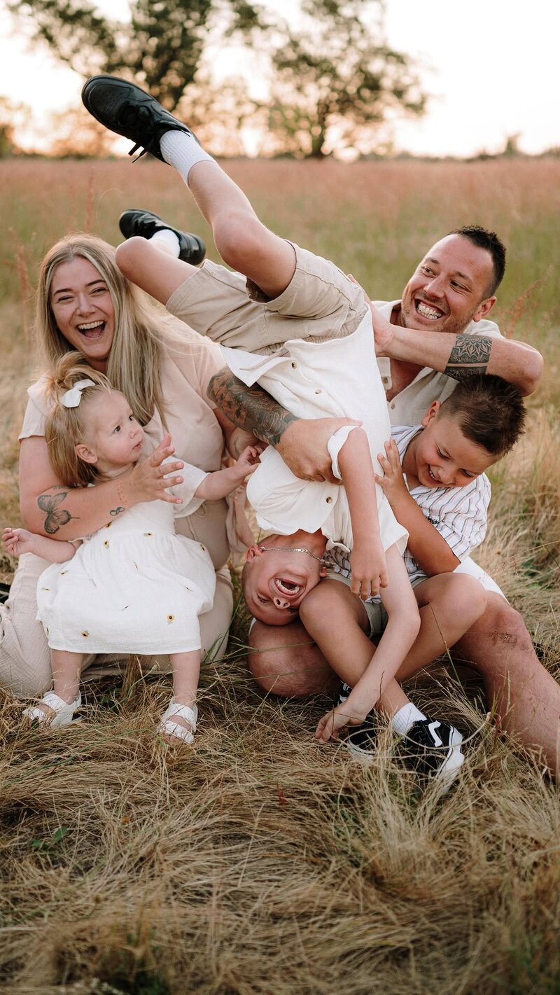 Family playing together outdoors in Perth

