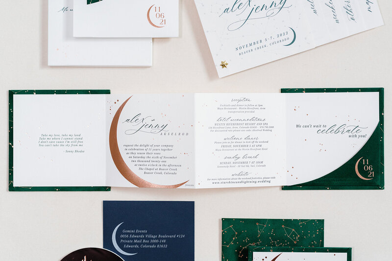 Celestial Velvet Wedding Invitations