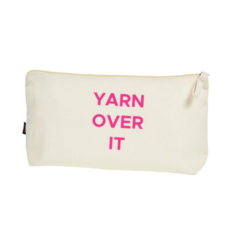 Zipper Bag Big "Yarn over it" Pink