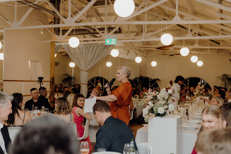 Celebrant and MC wedding reception in Auckland
