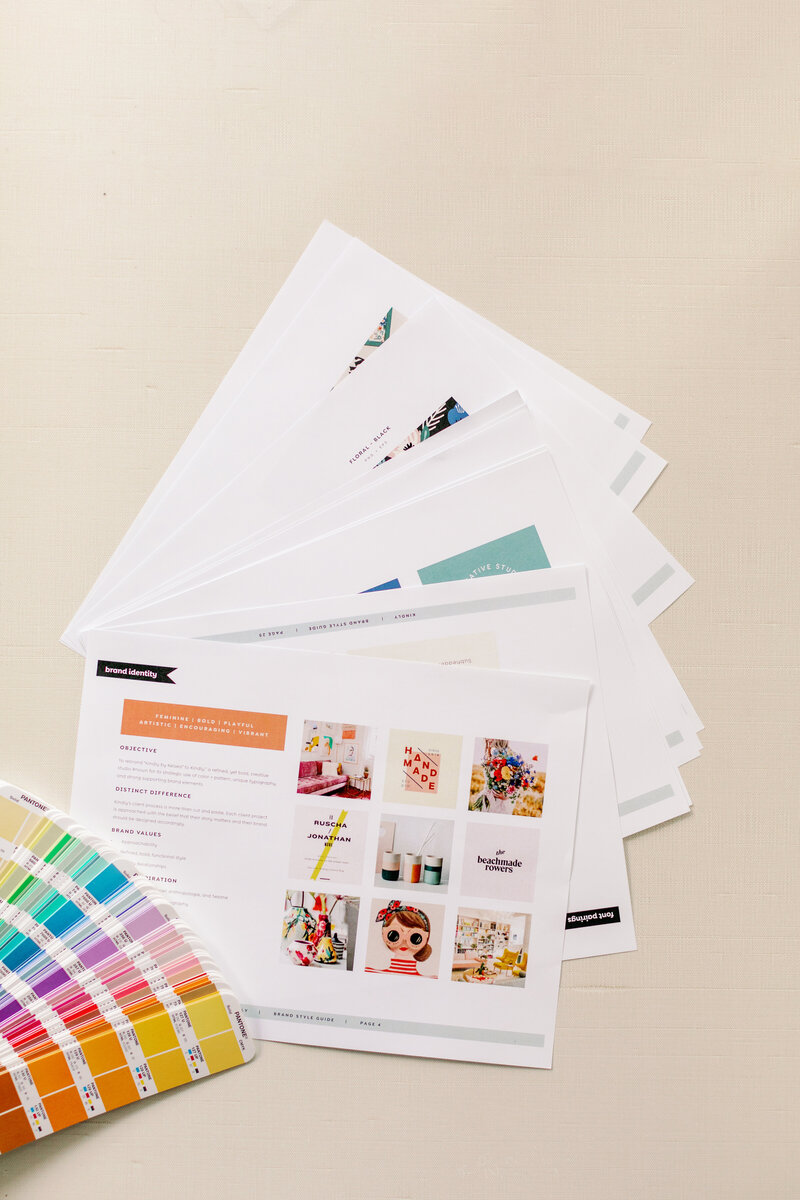 Pantone swatches and moodboard