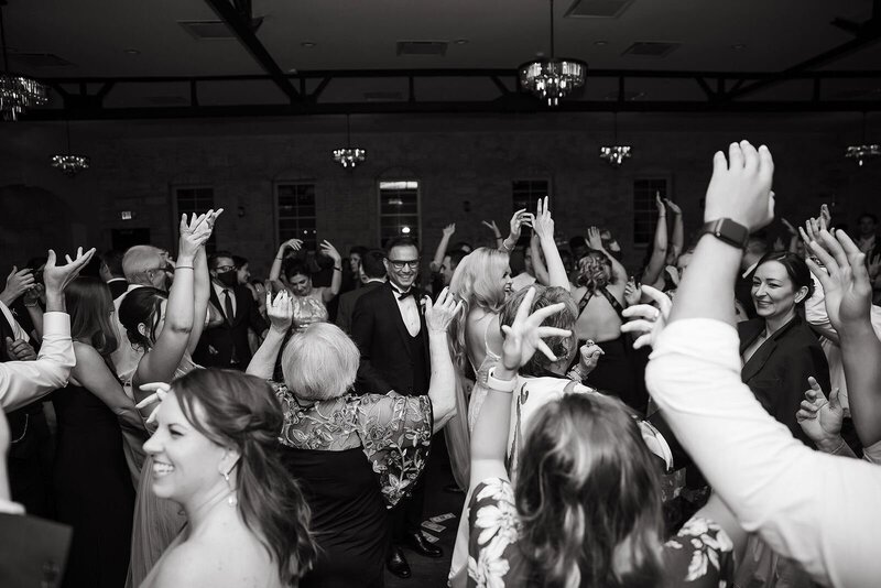 full dance floor at St. Louis wedding reception venue