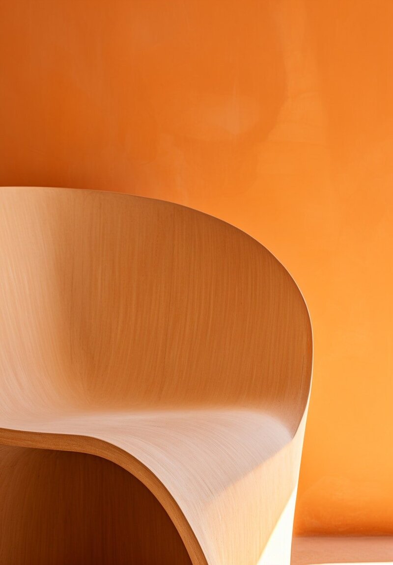 Modern Simplicity_ Wooden Chair Contrast