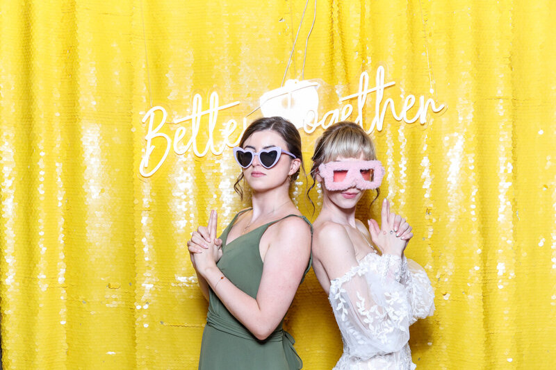 yellow lemon sequins wedding backdrop photo booth