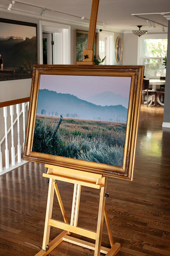 Fine-Art-Print-Jackson-Wyoming-Mountain-Blue-Bird-Handcarved-Frame-Jenna-Boshart-Photographyphy