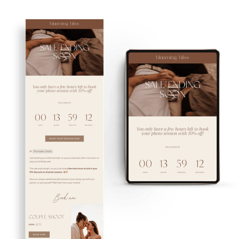 Sale ending soon email template