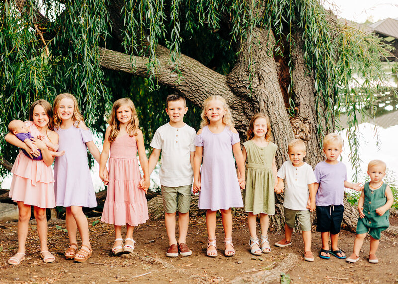 Grandkids holding hands belmar park