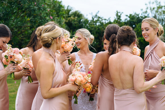 Bermuda Wedding - Bridemaids In Pink