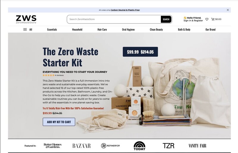 [use] Zero Waste Starter Kit Landing Page